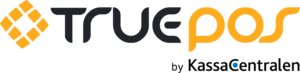 TruePos by Kassacentralen logotyp med gul och svart design.