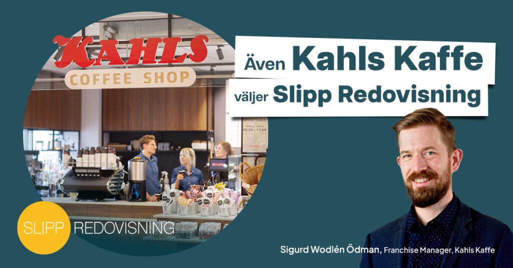Kahls Kaffe väljer redovisning från Slipp, signerat Sigurd Wodlén Ödman.