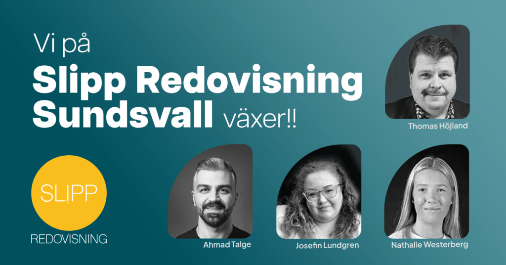 Team Slipp Redovisning Sundsvall växer med nya medarbetare och erfarenhet.